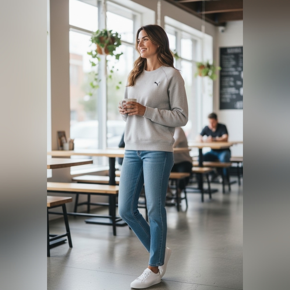 PUMA Gray Crewneck Sweater